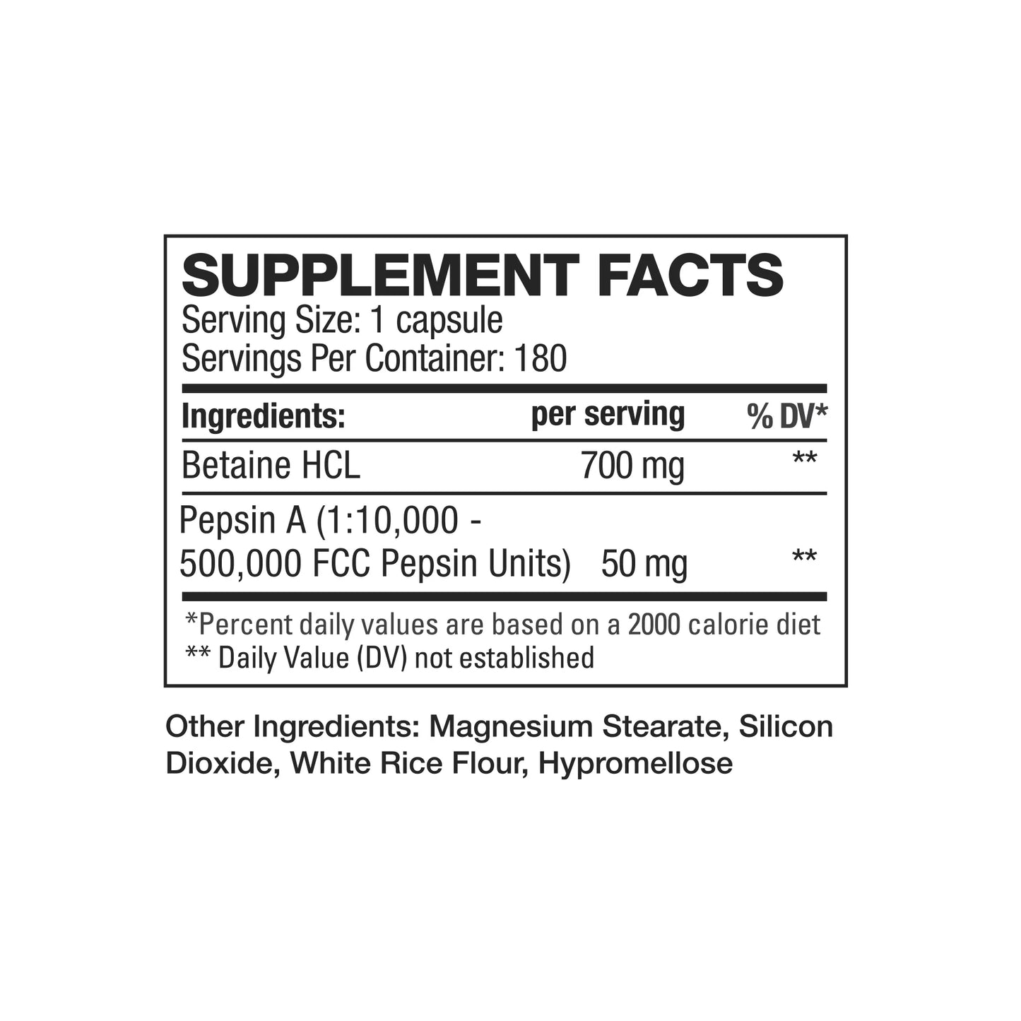 Betaine HCL HD - 700 mg