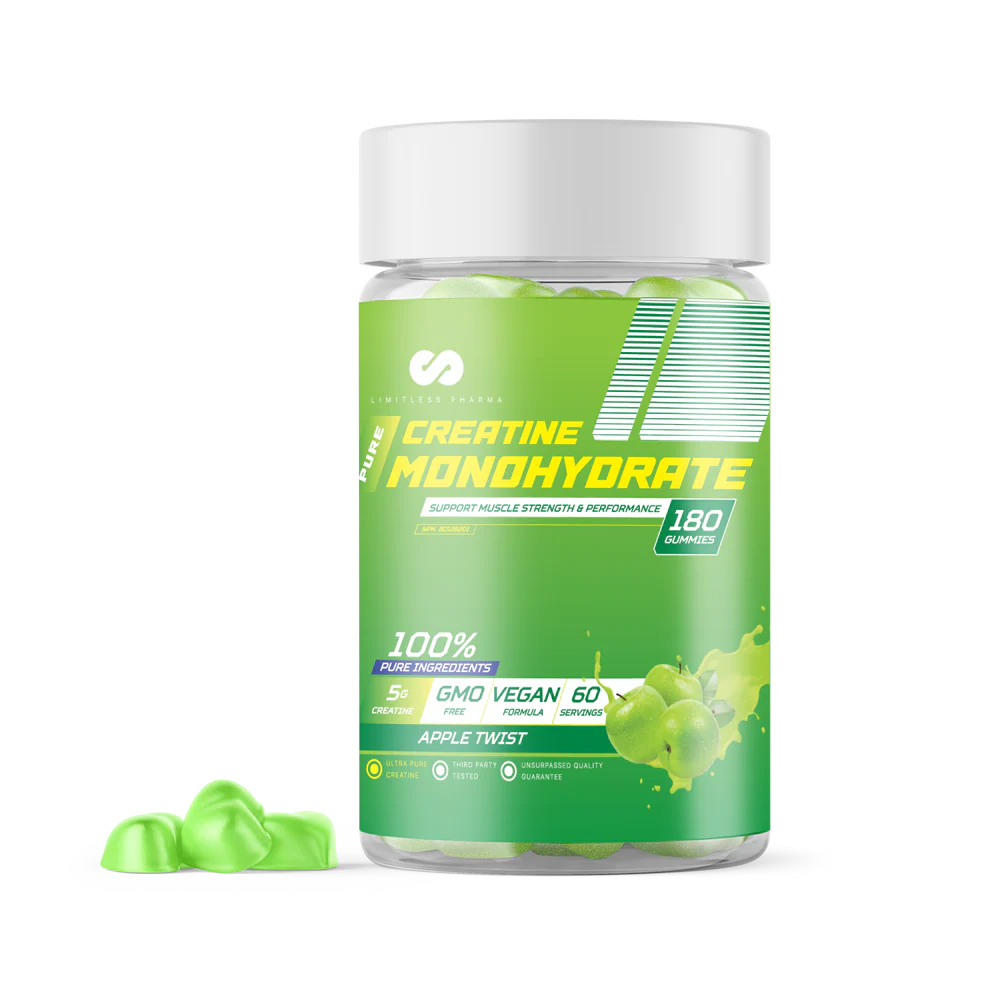 Creatine Monohydrate Gummies – Limitless Pharma – 60 portions