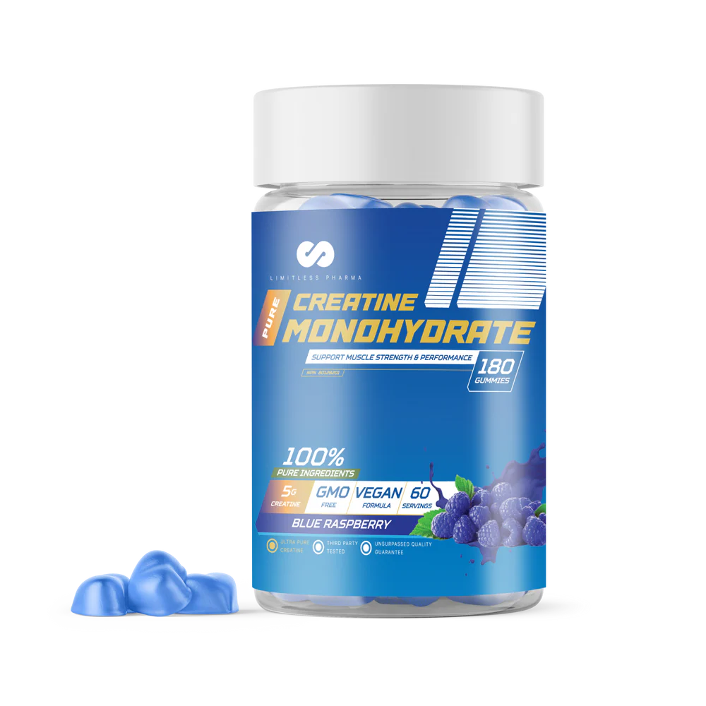 Creatine Monohydrate Gummies – Limitless Pharma – 60 portions