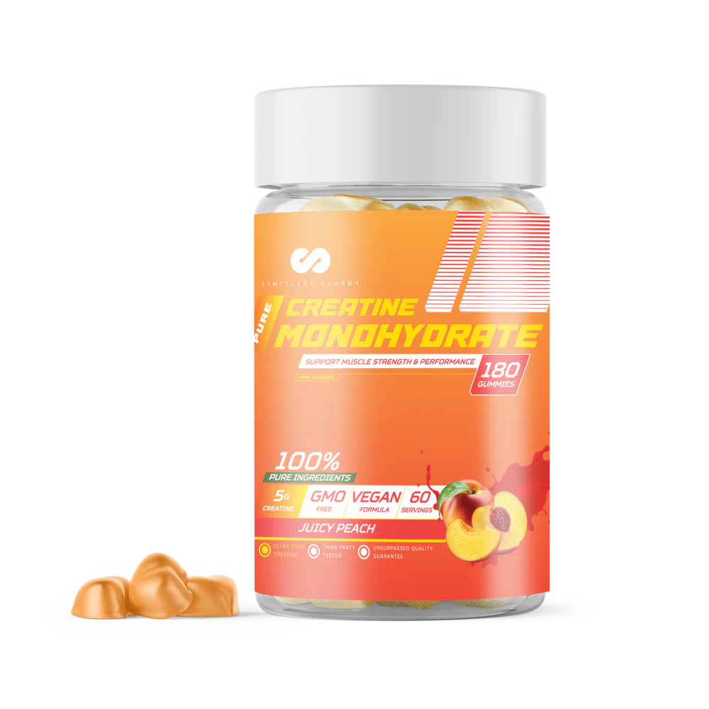 Creatine Monohydrate Gummies – Limitless Pharma – 60 portions