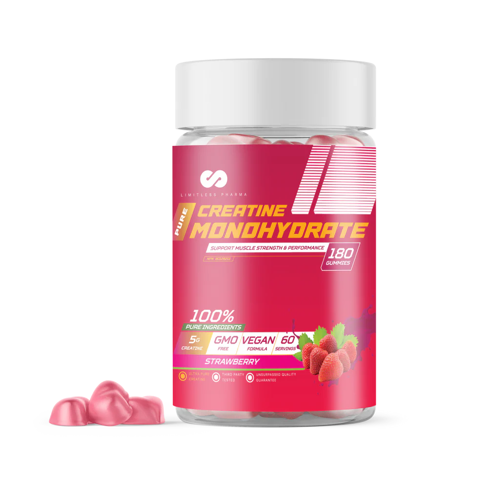 Creatine Monohydrate Gummies – Limitless Pharma – 60 portions