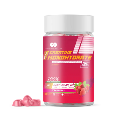 Creatine Monohydrate Gummies – Limitless Pharma – 60 portions