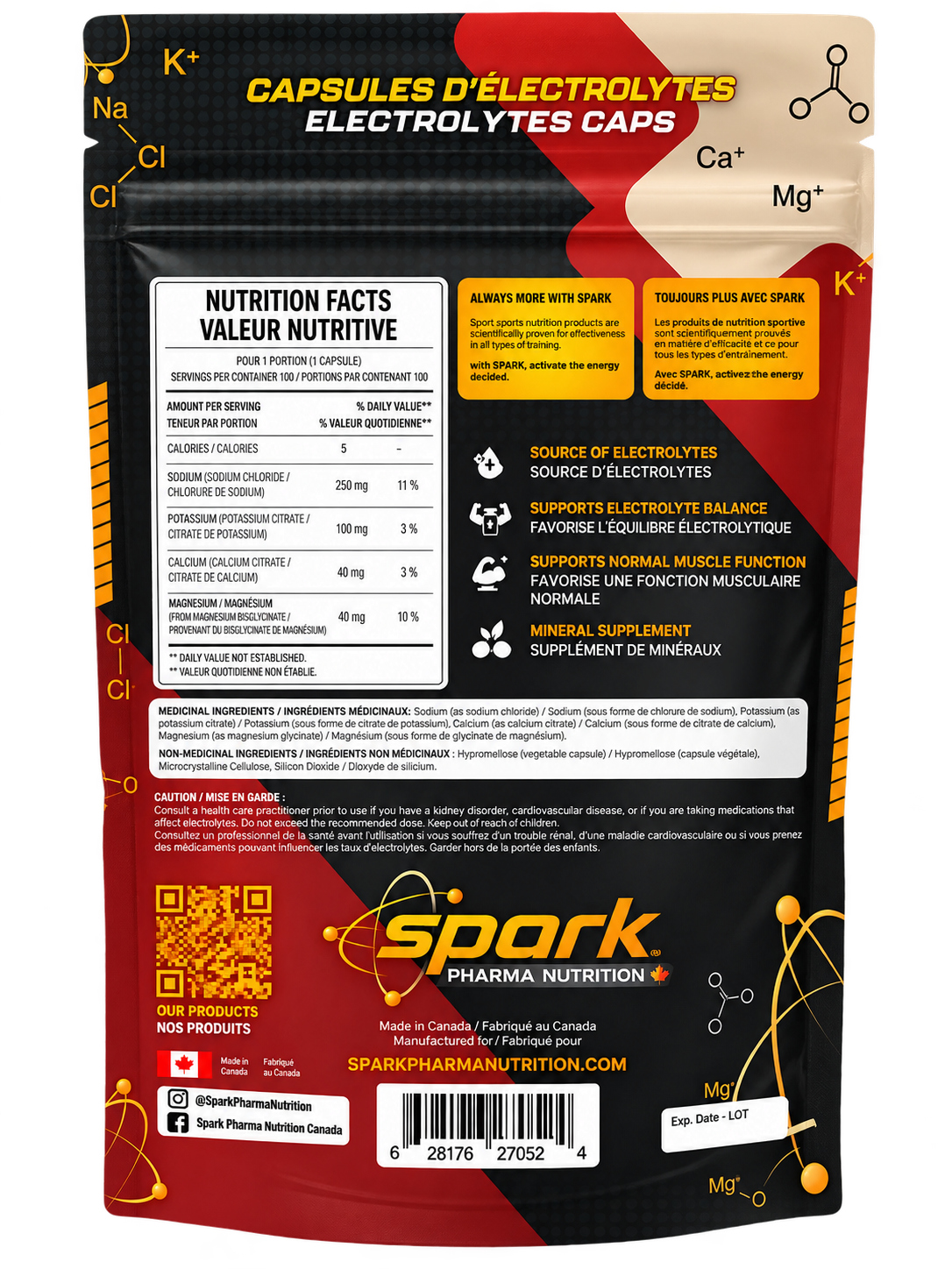 SPARK PHARMA - CAPSULES D'ÉLECTROLYTES