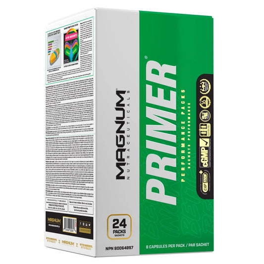 Magnum PRIMER – Daily Performance Pack | Multivitamins, Omega-3, Digestion, Energy &amp; Focus | 24 sachets