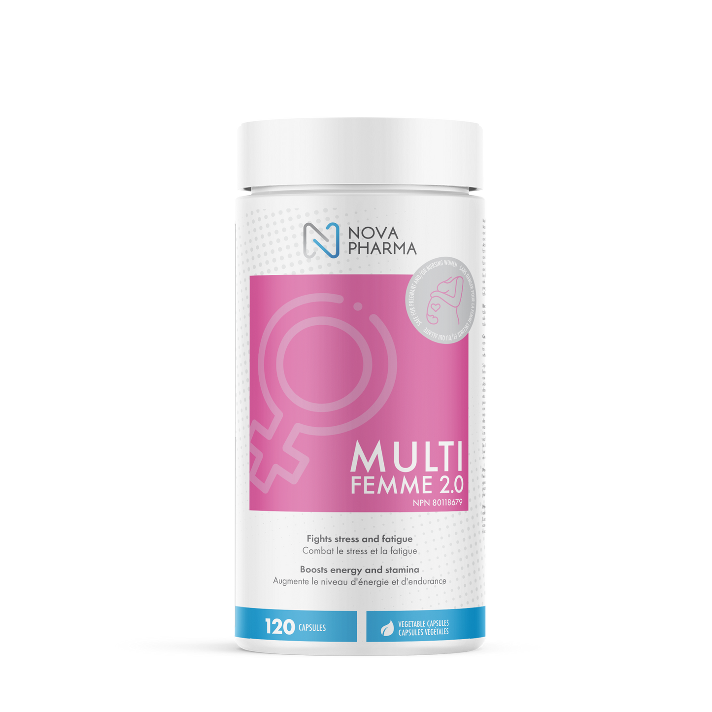 NOVA PHARMA - MULTI FEMME 2.0, MULTIVITAMINE POUR FEMME, 120 CAPS