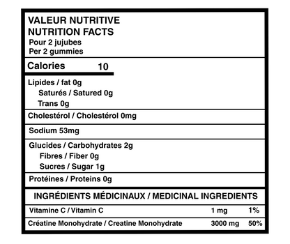 XTREM - SUPERNOVA – Creatine Monohydrate Gummies 3g (60 units) – Fruit Punch