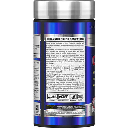 Allmax Omega-3 – 180 capsules | Essential fatty acids EPA &amp; DHA