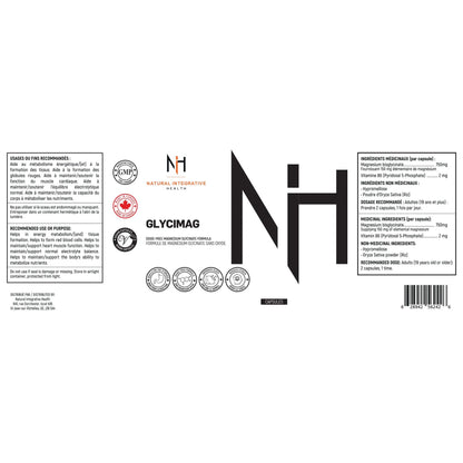 Glycimag – Magnesium Bisglycinate Oxide-Free | Natural Integrative Health | 120 Capsules