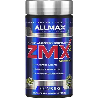 Allmax ZMX² Advanced – Zinc, Magnésium & Vitamine B6 | 90 Capsules