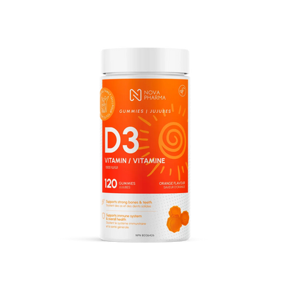 NOVA PHARMA - VITAMINE D3 GÉLIFIÉE - 120 JUJUBES