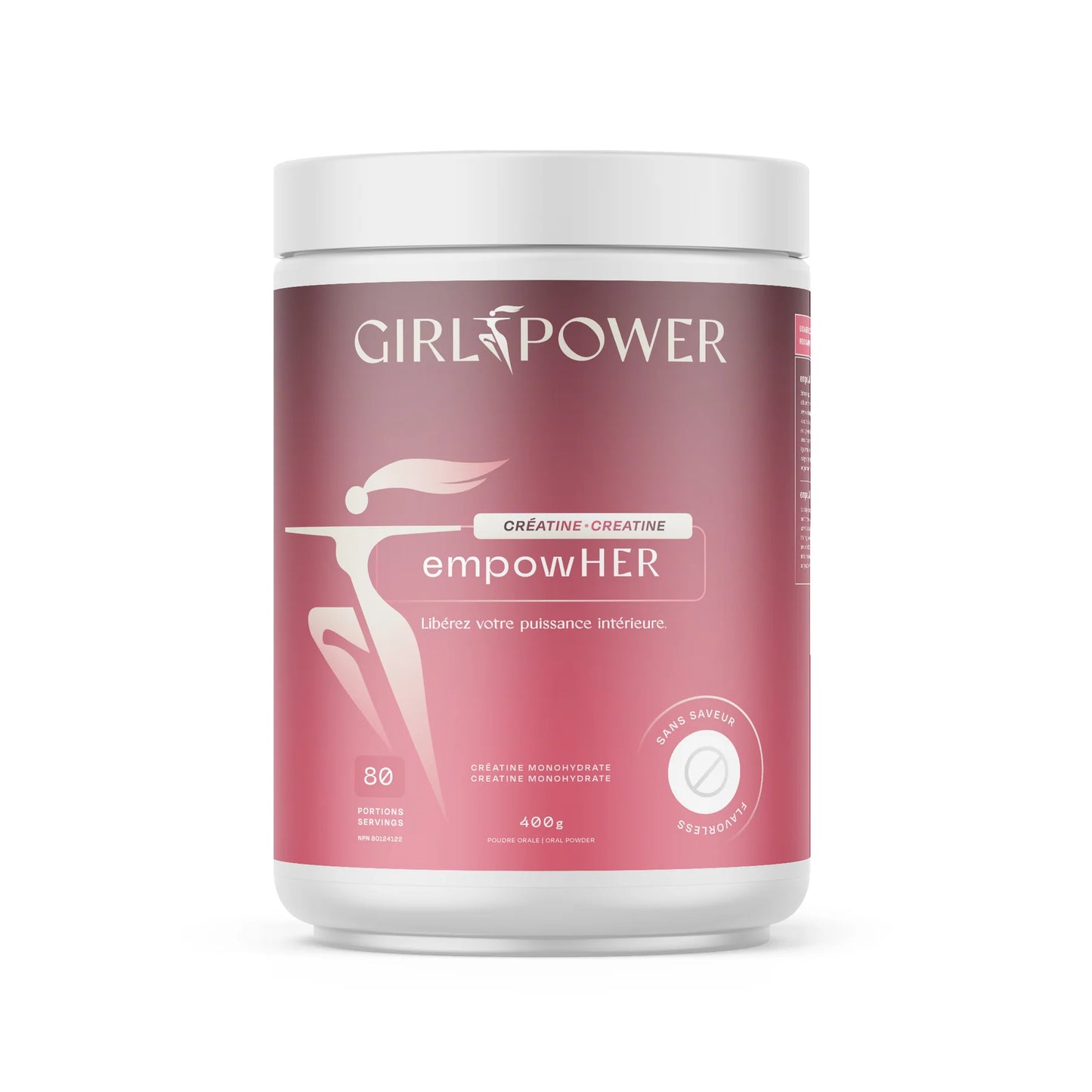 Girl Power – EmpowHER – Créatine Monohydrate Pour Femmes – 80 Portions
