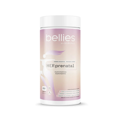 Bellies by Girl Power HER Prenatal multivitamines prénatales pour femmes enceintes, pot de 60 capsules