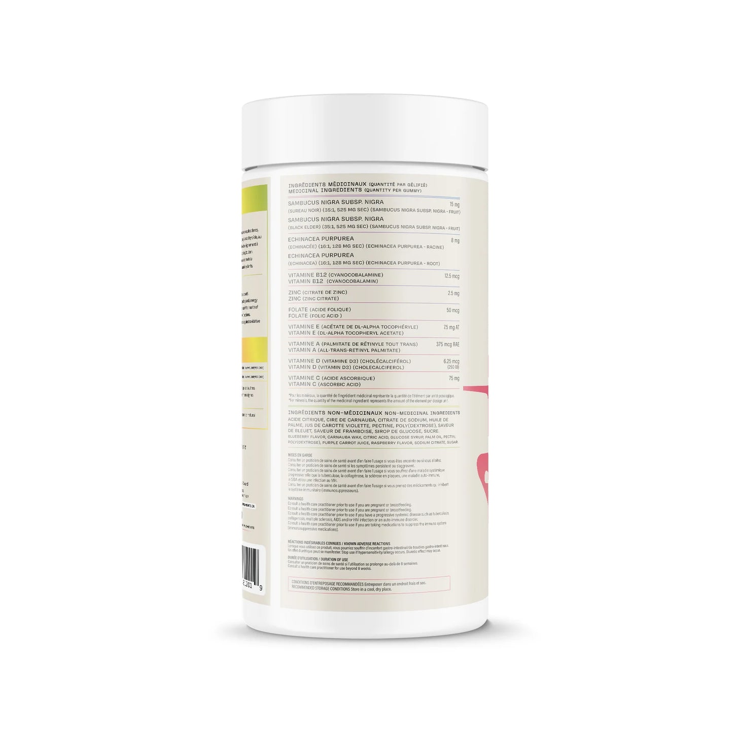 Kids Power Superdefense enfant liste ingrédients vitamine C D zinc échinacée sureau