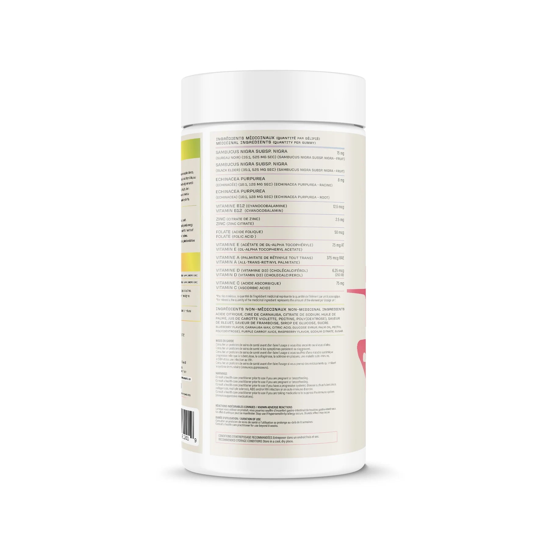 Kids Power Superdefense enfant liste ingrédients vitamine C D zinc échinacée sureau