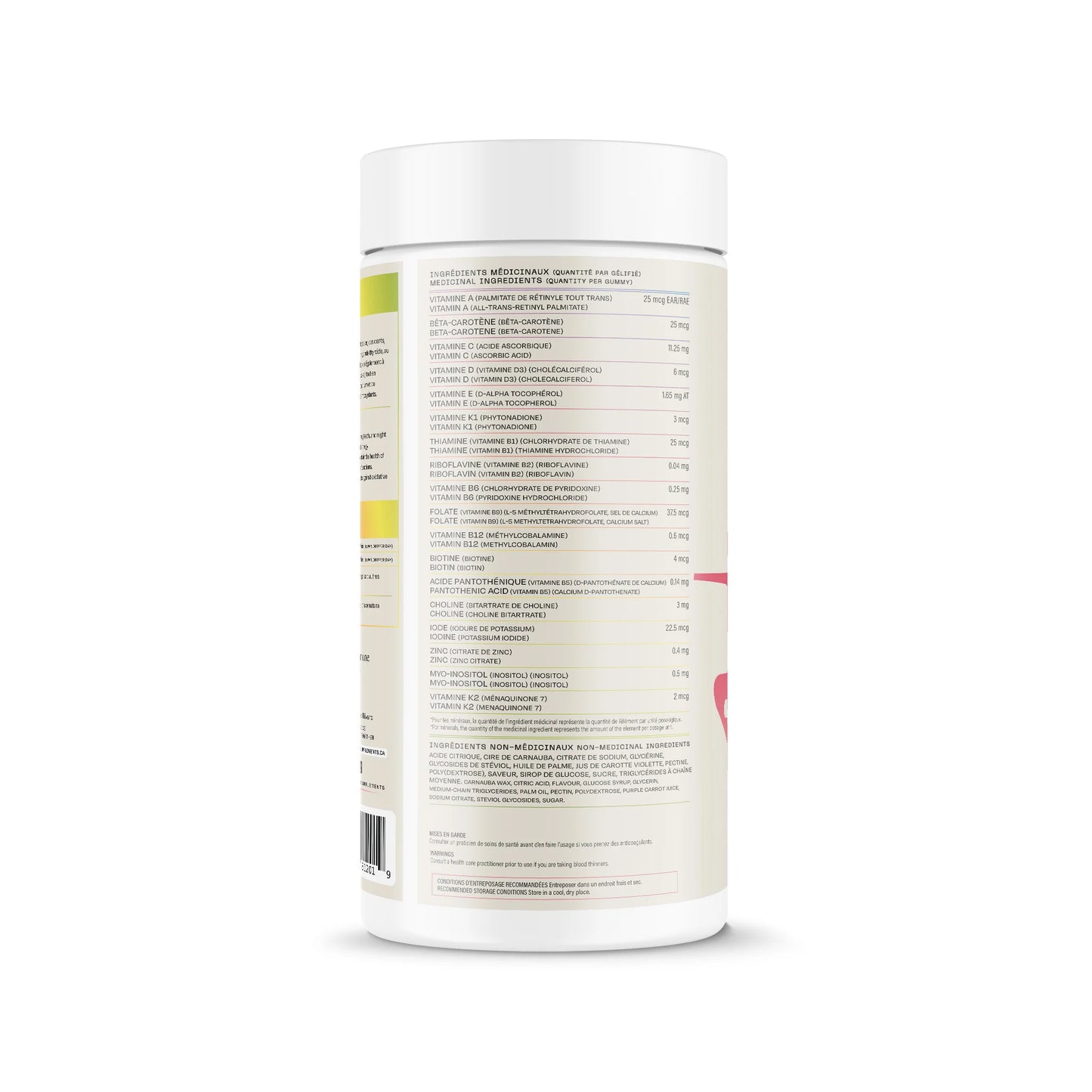 Kids Power Superpower multivitamines enfant liste ingrédients vitamines et minéraux gummies raisin