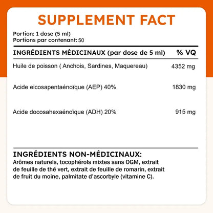 Liquid Fish Oil EPA &amp; DHA – Natural Integrative Health | 250 ml
